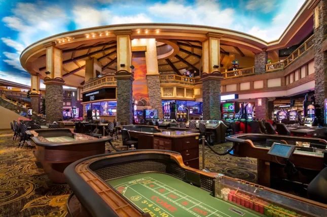 Casino floor at Ameristar Black Hawk with slots and table games