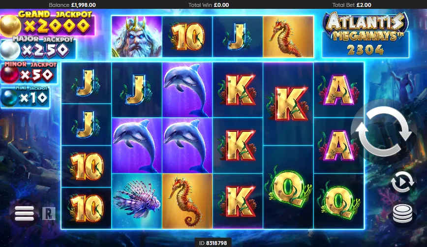 Atlantis Megaways Sweepstakes Slot