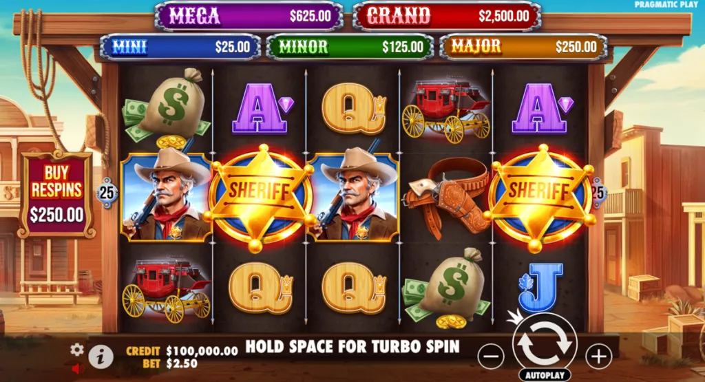 Badge Blitz slot game being played at a Washington DC online casino site
