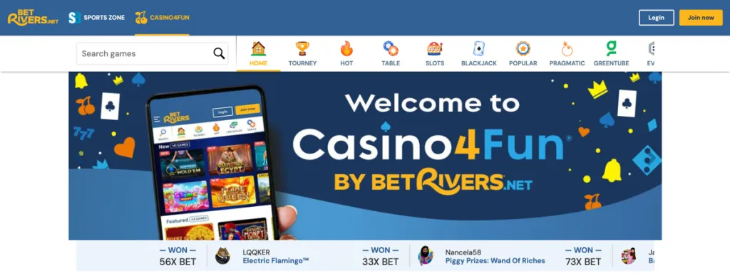 BetRivers.net Casino4Fun