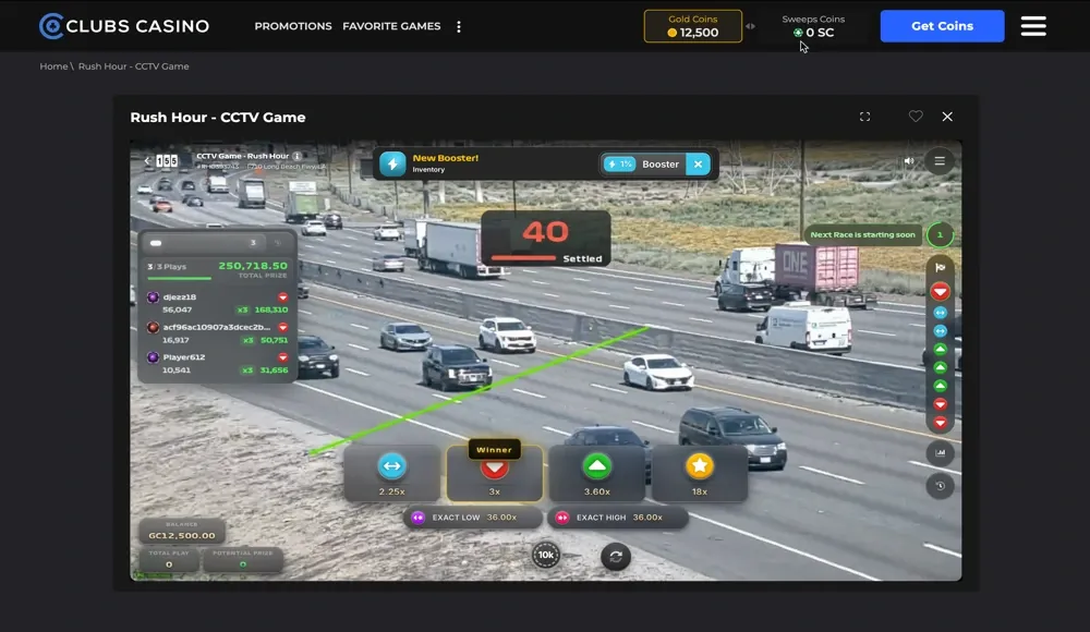 Clubs Casino CCTV Games