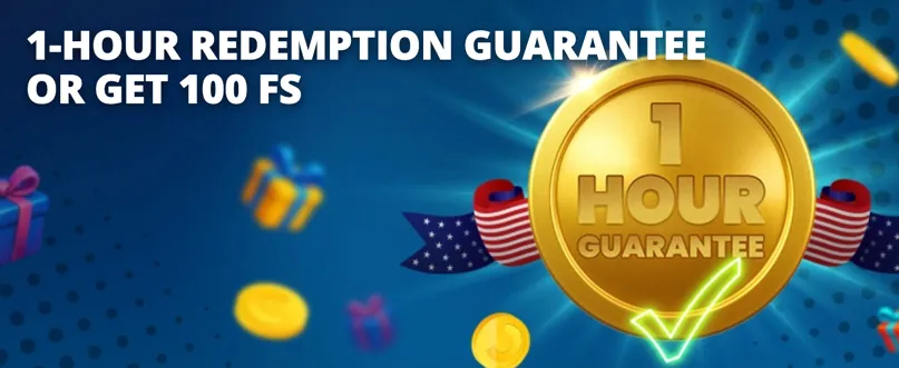 Coinz.us 1-hour redemption guarantee promotion