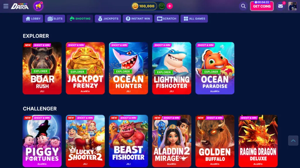 Dara Casino shooting games