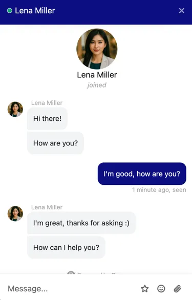 DimeSweeps customer support via live chat