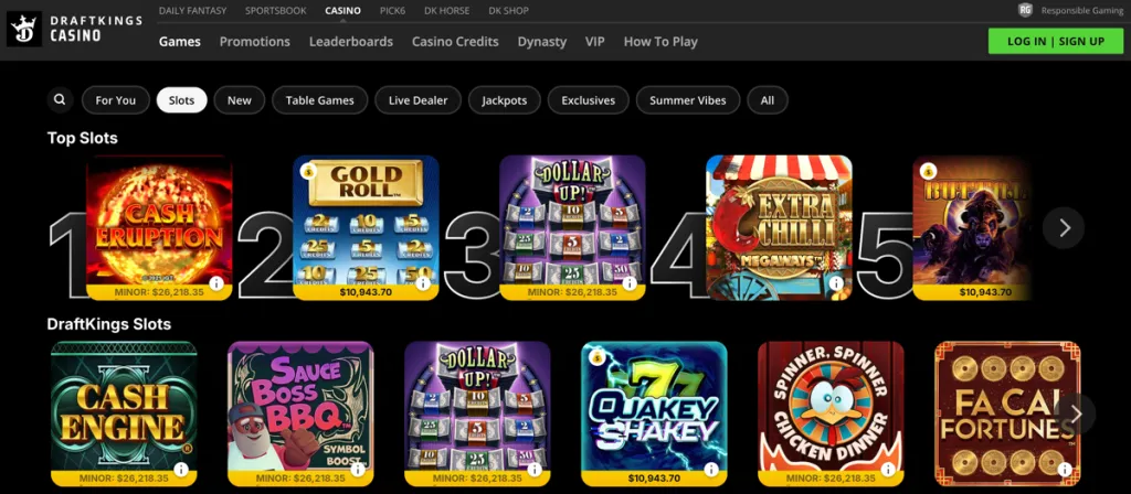 DraftKings Slots