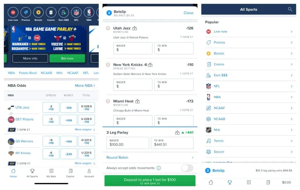 FanDuel Sportsbook Mobile App