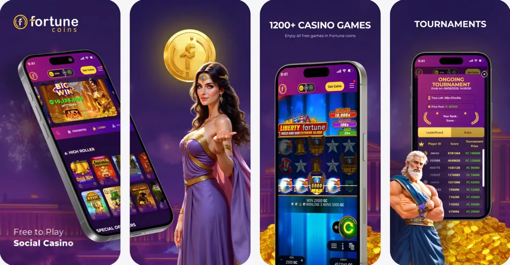 Fortune Coins mobile app preview on the iOS App Store