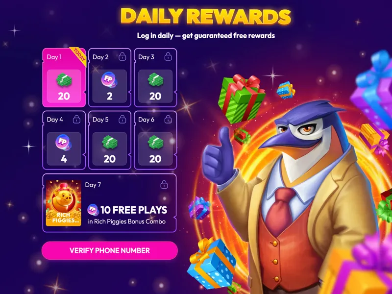 Funrize Daily Login Rewards