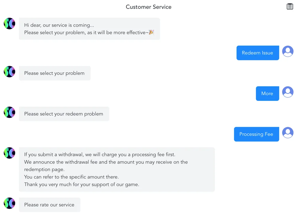 Go Go Gold Casino chatbot conversation with automated support replies