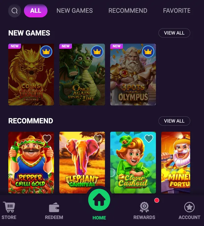 Go Go Gold Casino game library showing new slots and recommended picks