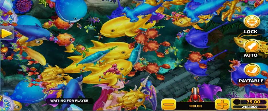 Golden Dragon online fish table game with auto-fire turned on