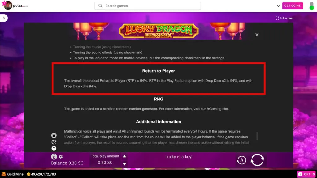 How To Find RTP on Pulsz