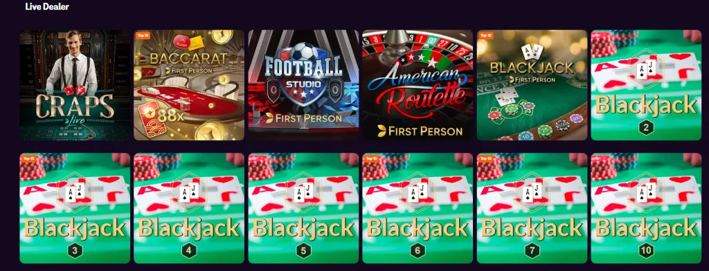 Jackpocket Live Casino Games