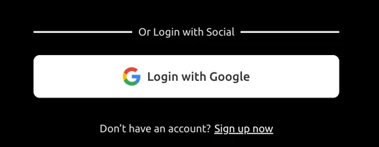 Google login option on Jackpota’s sign-in page below standard email login