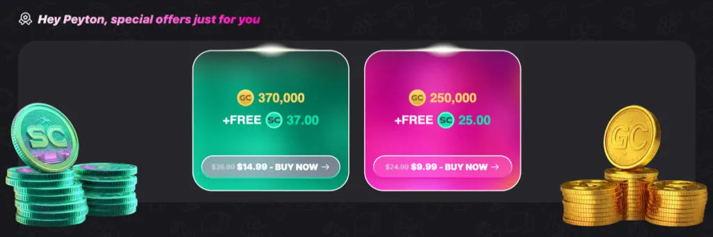 Luck Party Casino first-purchase bonus offers for new players