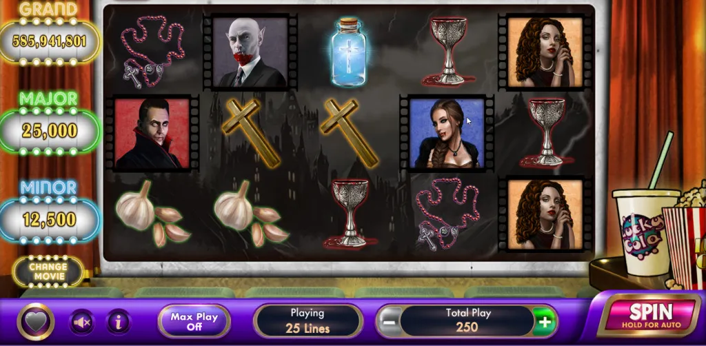 Winner &amp; Movie jackpot slot gameplay on LuckyLand Casino