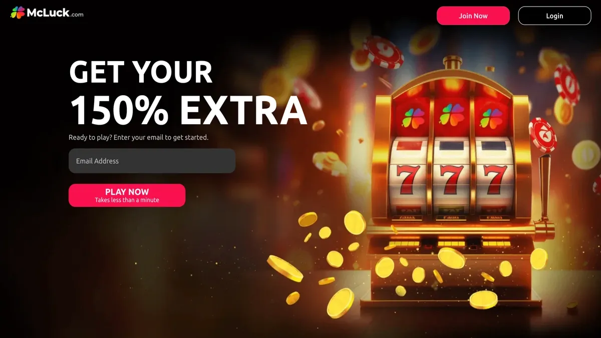 McLuck Sweepstakes Casino registration page