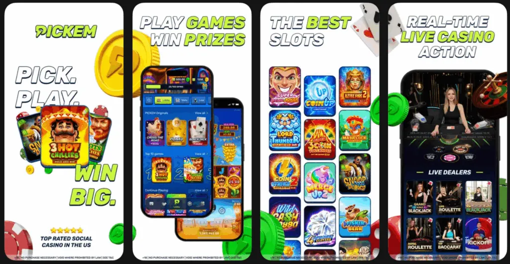 PICKEM Casino App and App Screenshots