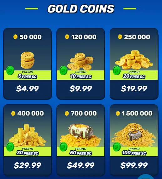 PICKEM Casino Gold Coin Bundles and Pricing
