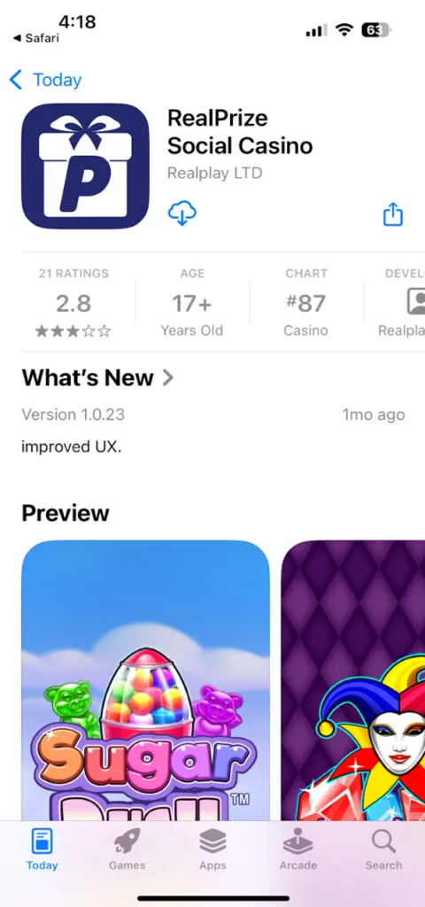 RealPrize App Store