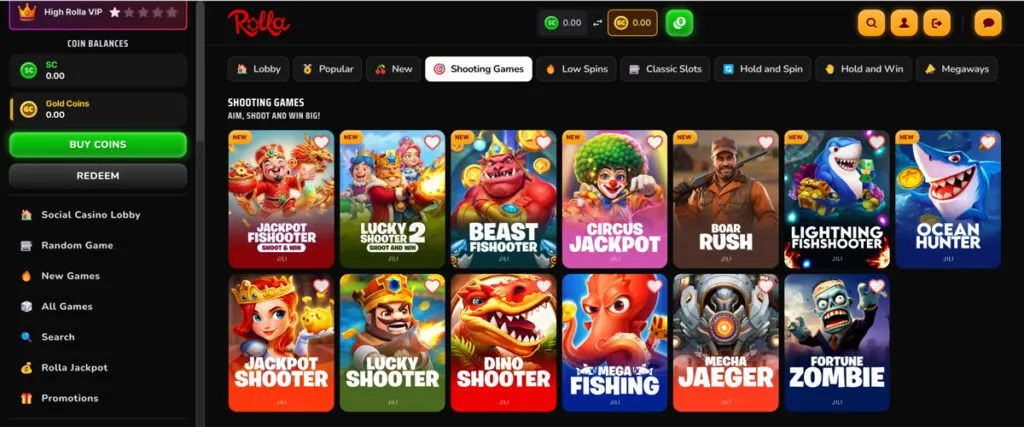 Fish shooting games at Rolla Casino