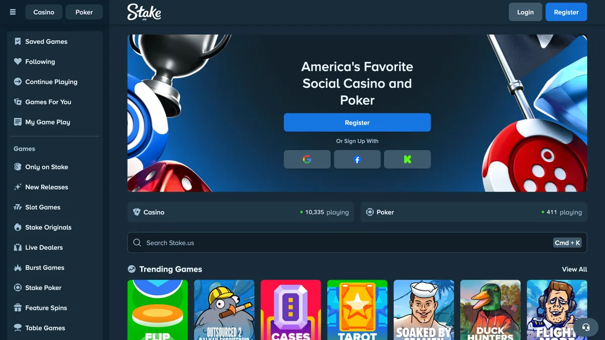 Stake.us Sweepstakes Casino