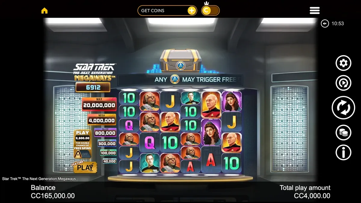 Star Trek: The Next Generation Megaways slot game