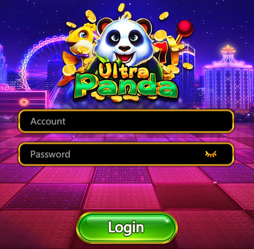 Ultra Panda 777 login page with fields to enter your username and password