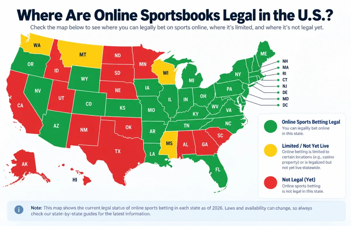 Where Are Online Sportsbooks Legal in the USA?