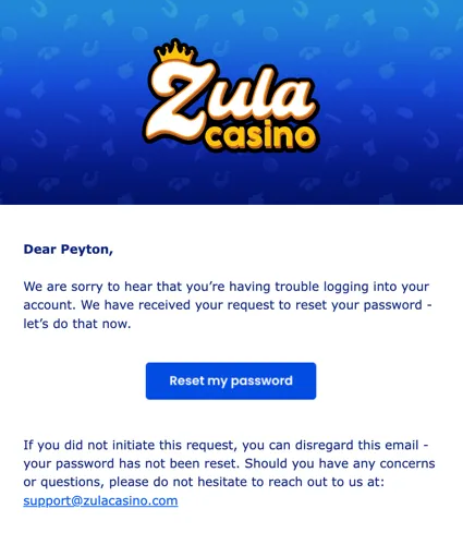 Zula Casino Forgot Password