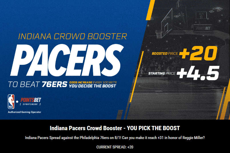 PointsBet Sportsbook Promo Indiana Crowd Booster!