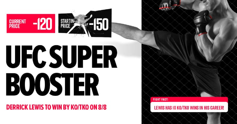 UFC Super Booster on Derrick Lewis – PointsBet Sportsbook Promo Offer
