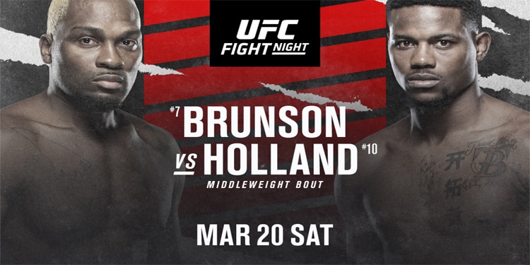 UFC on ESPN 21 Brunson vs. Holland Betting Odds, Picks, & Preview
