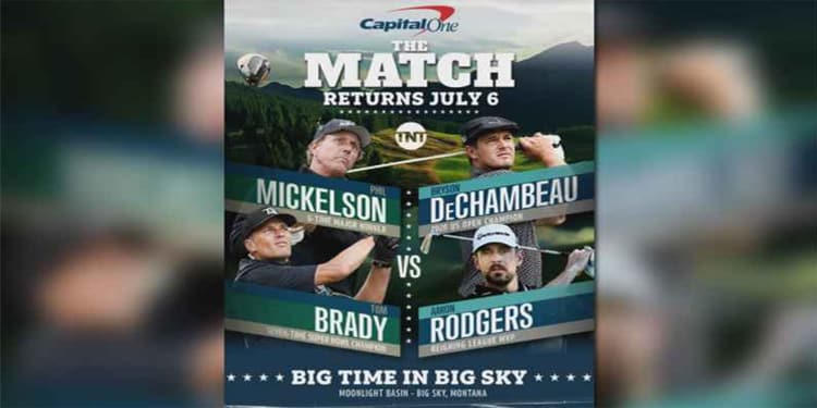 Golf Betting Odds for The Match IV – Mickelson and Brady vs. DeChambeau and Rodgers
