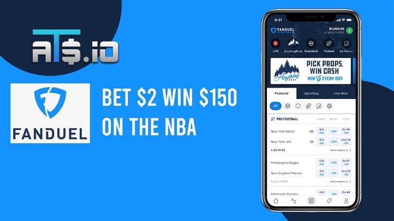 Bet 2 win 150 In The NBA at Fanduel
