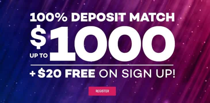 Borgata 100% Match Deposit Bonus up to $1,000