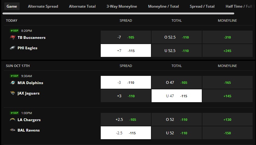 parlay betting teams