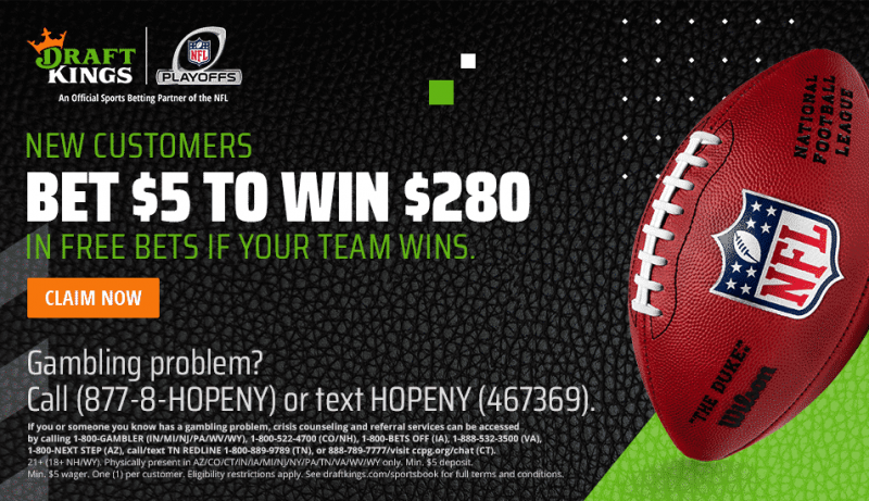 56-1 DraftKings Promo Code: Bet $5 Win $280 On The NFL