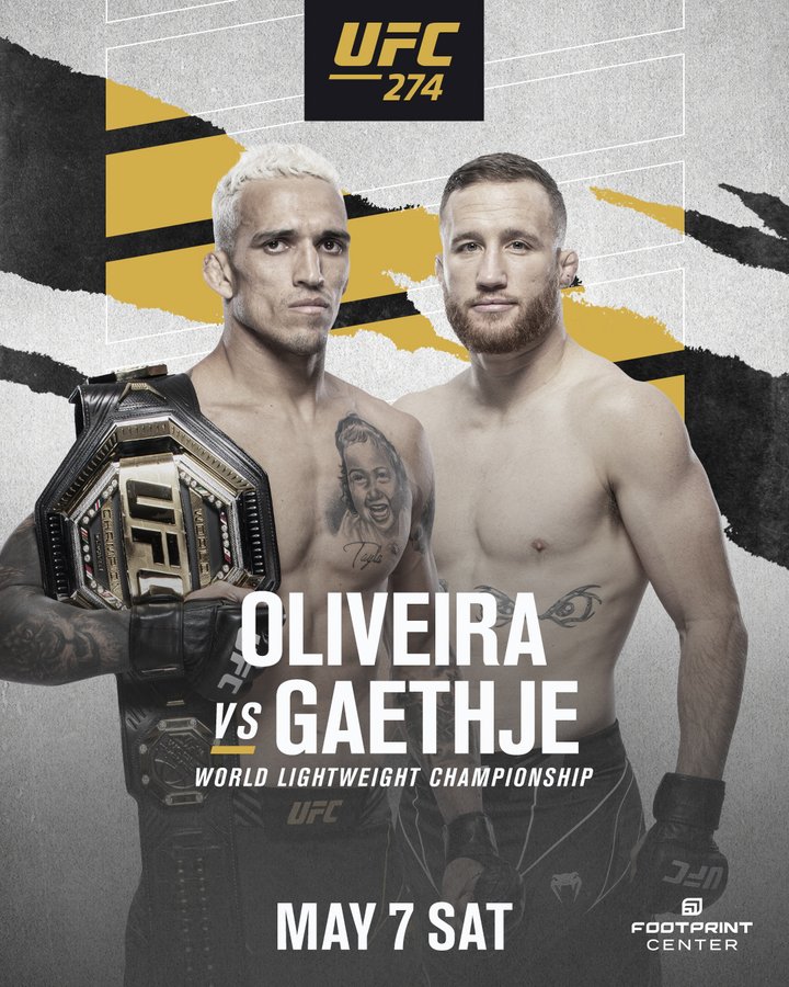 Charles Oliveira vs Justin Gaethje Pick & Prediction – UFC 274