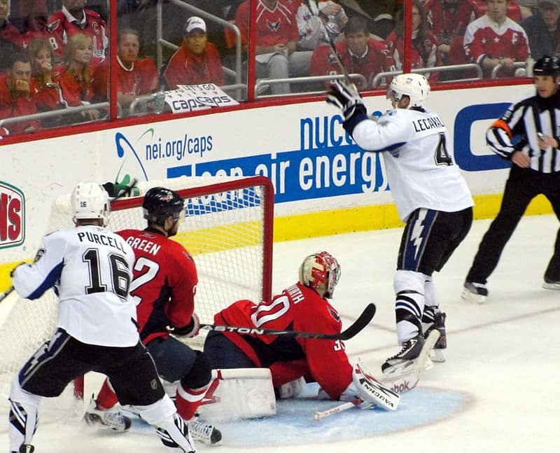 Lecavalier scores the game-winning goal in Game 2 of the 2011 Eastern Conference semi-finals. The team went on to sweep the Washington Capitals in the series., tags: chytil - CC BY-SA