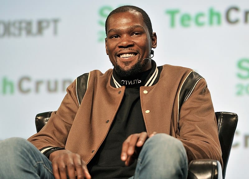 Durant speaking at TechCrunch Disrupt San Francisco in 2017, tags: major kevin - CC BY-SA