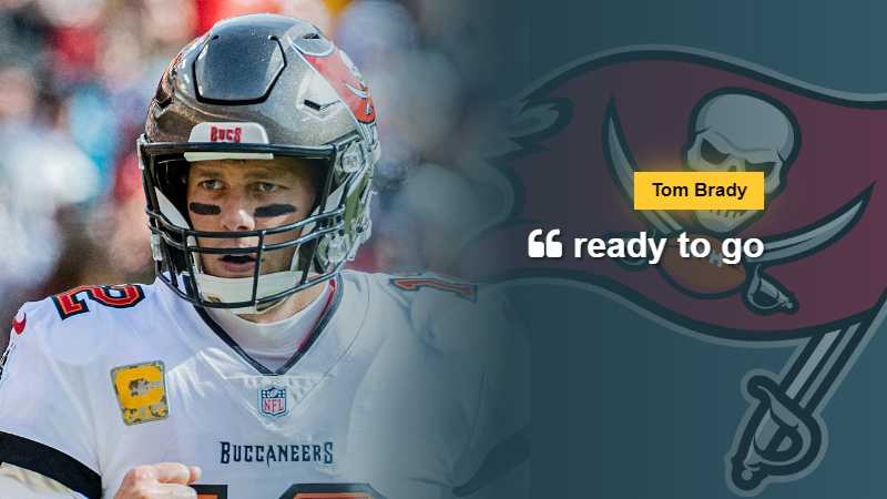 Tom Brady says "ready to go" via thespun, tags: buccaneers - CC