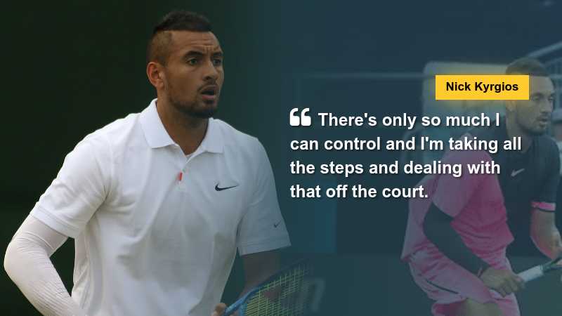 Nick Kyrgios says "There's only so much I can control and I'm taking all the steps and dealing with that off the court." via sports-life-news, tags: assault charge mental health - CC