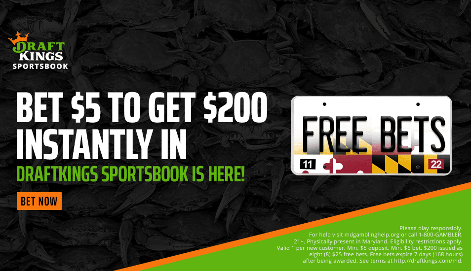 DraftKings Maryland Is Live | Bet $5 Get $200 Instantly