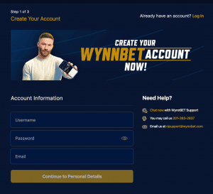 WynnBet Sportsbook Account Registration