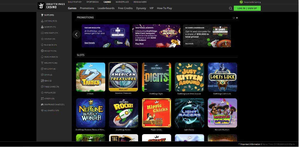 DraftKings Casino Website