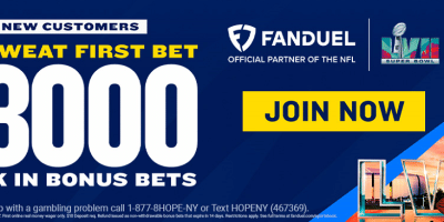 FanDuel No Sweat Bet Super Bowl Promo