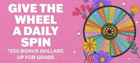 $250 daily spin bonus at Wheel Of Fortune Casino