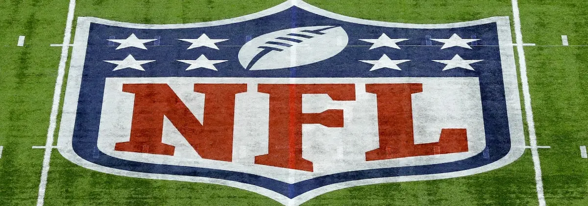 NFL field with logo