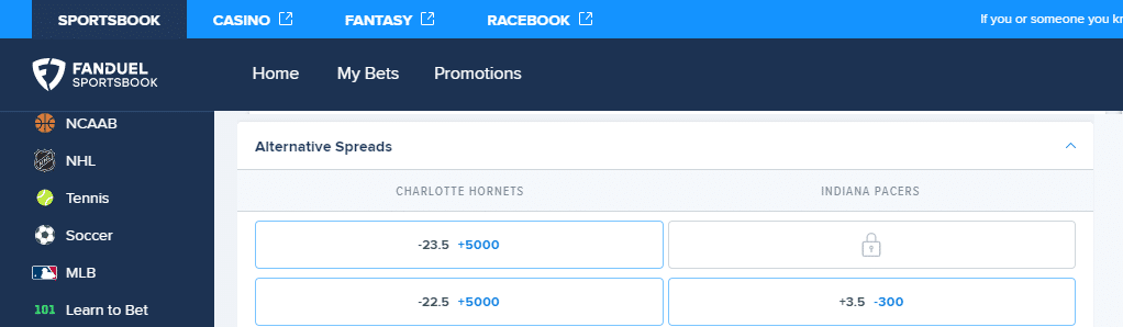 Fanduel Sportsbook Alt Player Props 